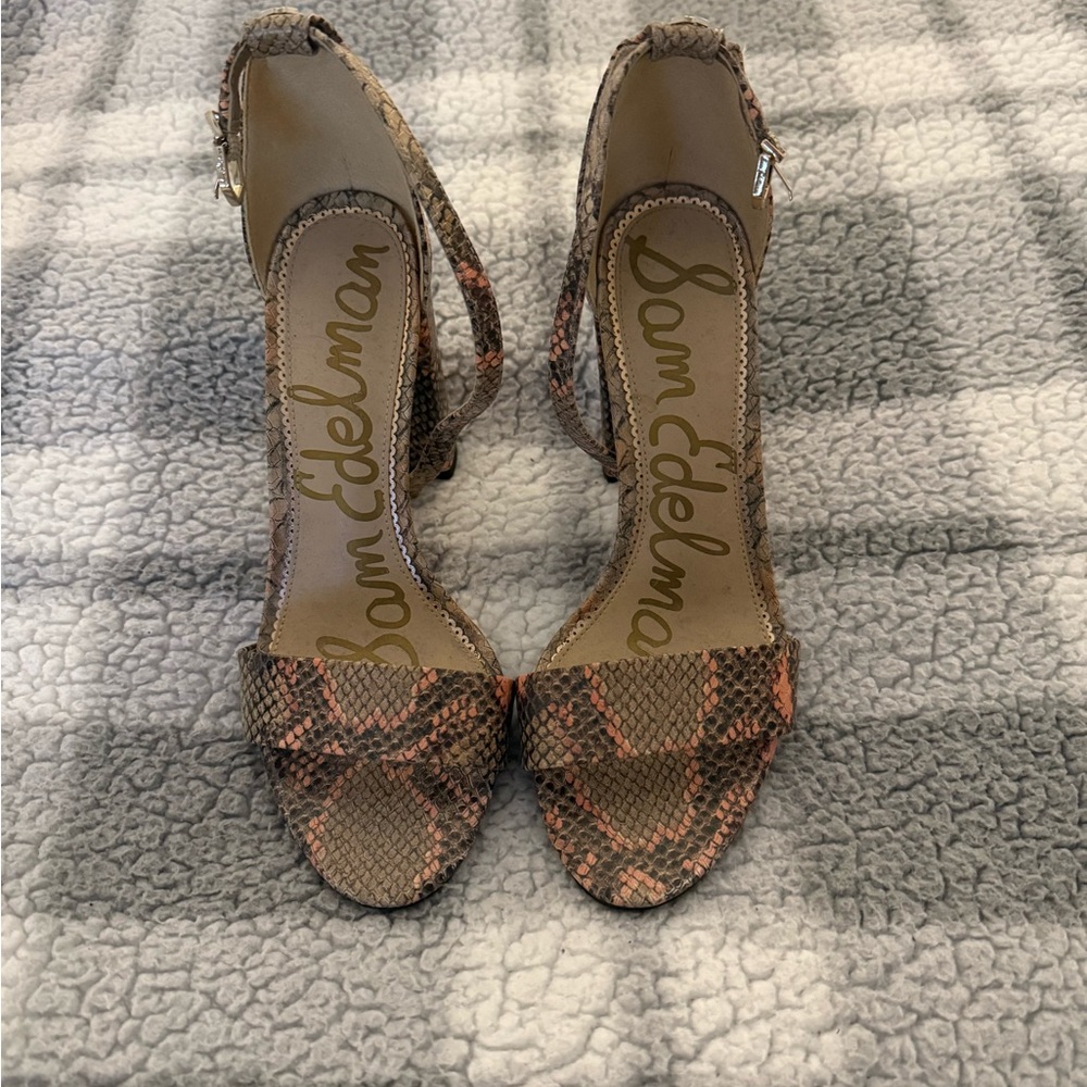 Sam Edelman Women's Snakeskin Heels - Brown
